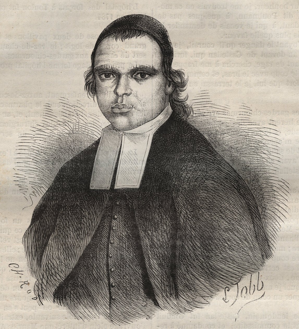 Porträtt av Louis Bonafous, i religionen broder Leotade, anklagad för våldtäkt och mord. Han dog i Toulon Bagne den 27 jan. 1850. Gravyr i "Fångarnas historia från deras skapelse till våra dagar" (1877) av Pierre Zaccone (1817-1895) (Colonia Penale - Pe av Anonymous Anonymous