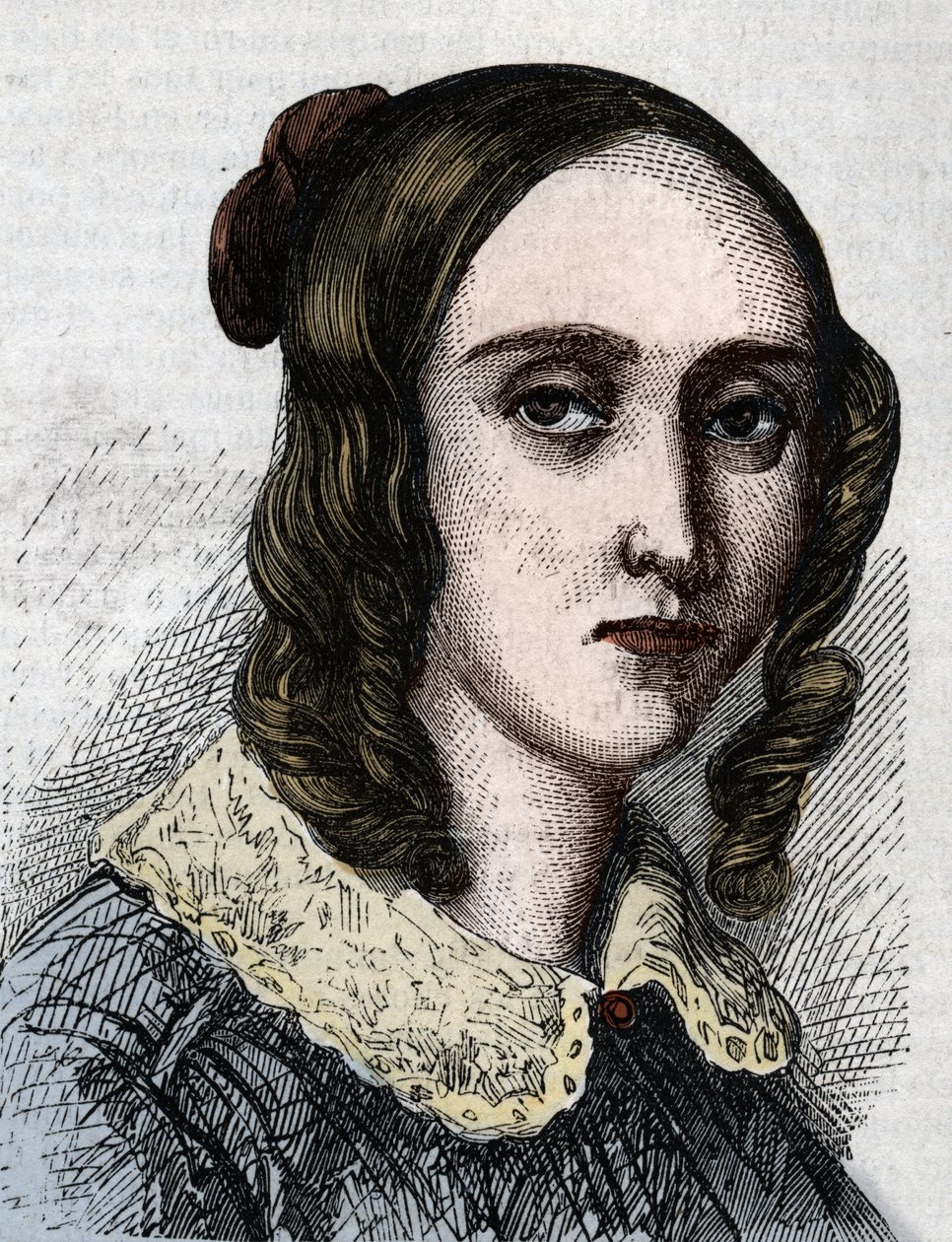 Porträtt av Louise Farrenc 1804-1875. Pianist, kompositör, fransklärare. av Anonymous Anonymous