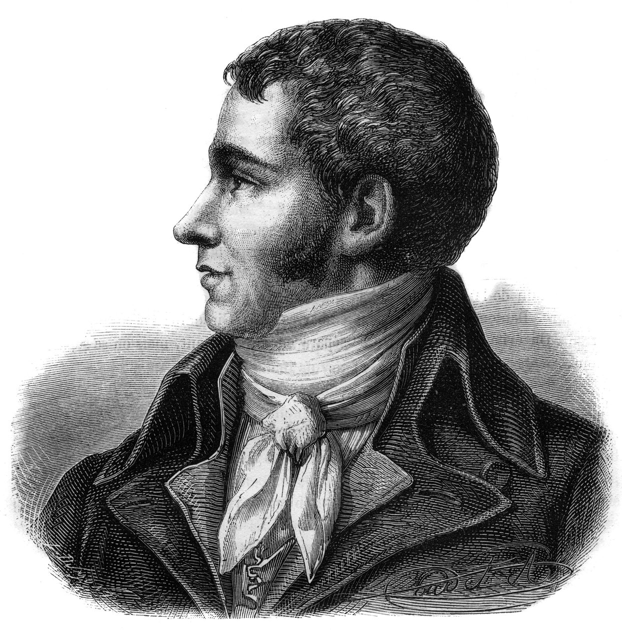Porträtt av Marc David Alba Lasource (1763-1793) ställföreträdare för Tarn vid National Convention - Gravyr i "Histoire des Girondins" av Alphonse de Lamartine (1790-1869) 1865-1866 - Privat samling av Anonymous Anonymous