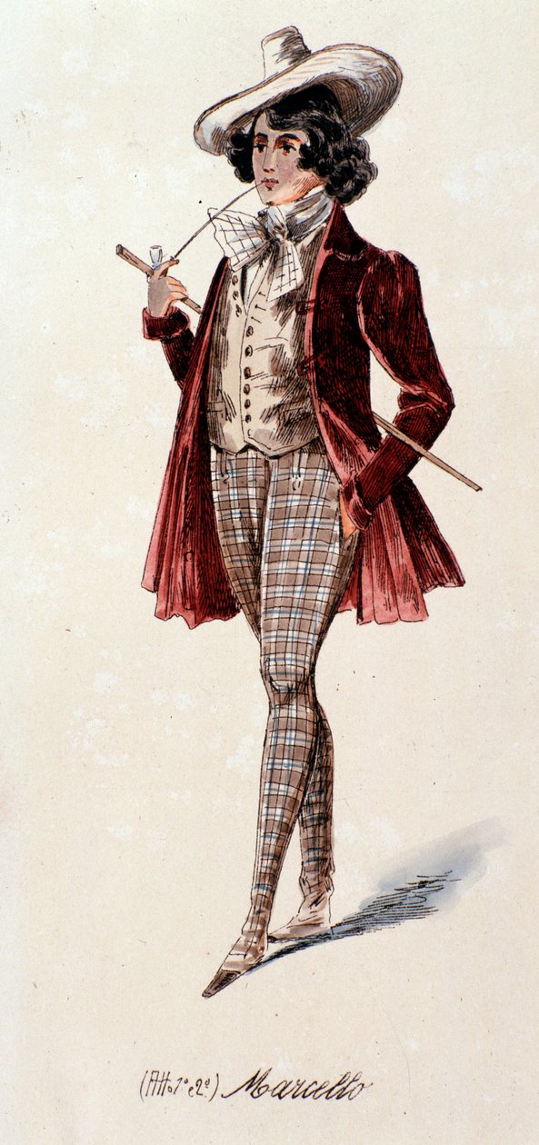Porträtt av Marcello, från La boheme av Puccini (1892-1895) av Anonymous Anonymous