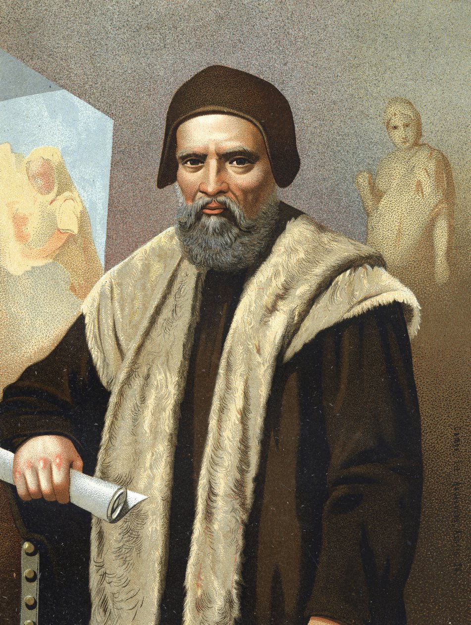 Porträtt av Michelangelo Buonarroti dit Michel Ange (Michelangelo eller Michelangelo av Anonymous Anonymous