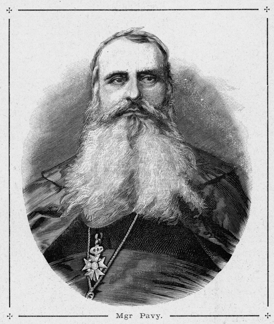Porträtt av Monsignor Louis-Antoine-Augustin (Louis Antoine Augustin) Pavy (1805-1866), biskop av Alger. Gravyr i "The Catholic Missions in the XIXth Century"" av Louis-Eugene (Louis Eugene) Louvet. privat samling. av Anonymous Anonymous