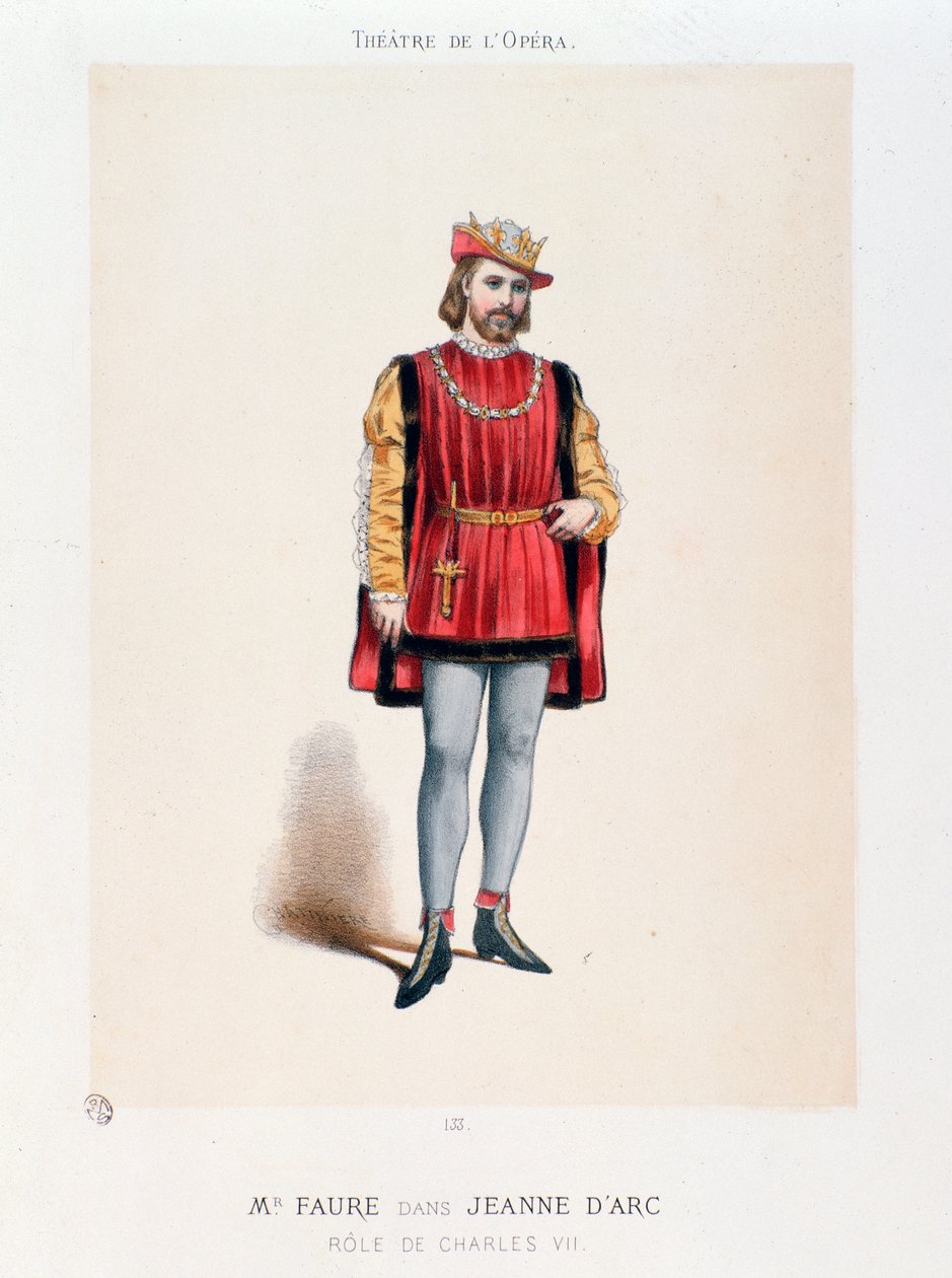 Porträtt av Herr Faure som tolkar kung Karl VII i operan Jeanne d