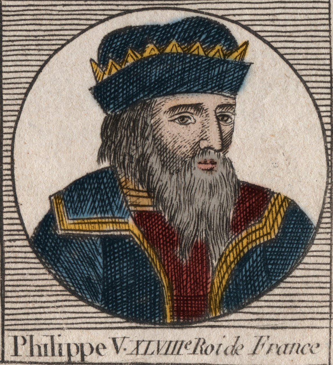 Porträtt av Filip V den Långe (1294 - 1322), Frankrikes kung - Philippe V (1294-1322) 