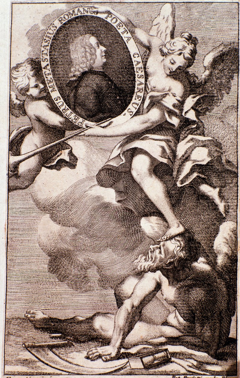 Porträtt av Pietro Metastasio (gravyr) av Anonymous Anonymous
