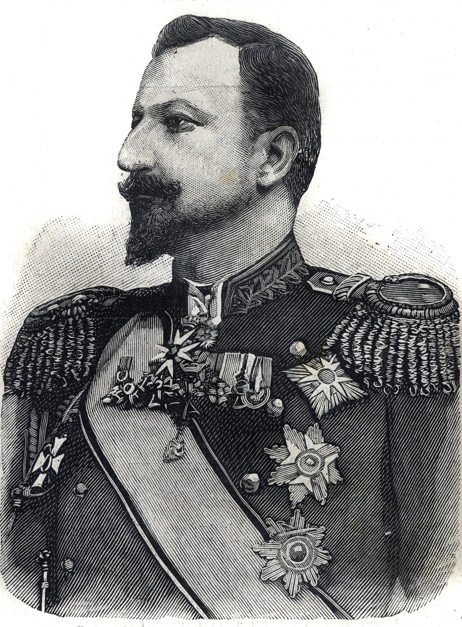 Porträtt av prins Ferdinand I (1861-1948) av Bulgarien. Gravyr i "" Le Peute Parisien"" av Anonymous Anonymous