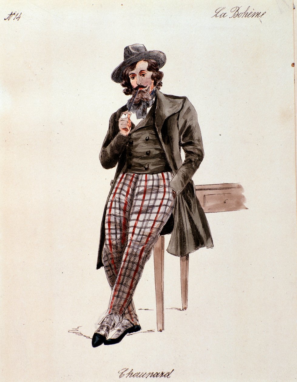 Porträtt av Schaunard, från La boheme av Puccini (1892-1895) av Anonymous Anonymous