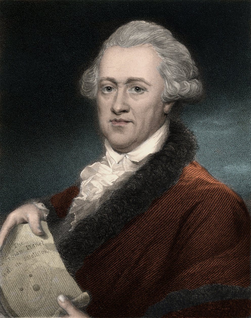 Porträtt av Sir Friedrich Wilhelm Herschel (1738-1822), brittisk tysk astronom och fysiker - Porträtt av William Herschel tyskfödd brittisk astronom av Anonymous Anonymous