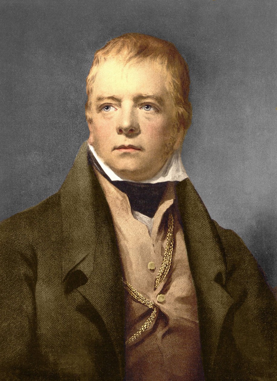 Porträtt av Sir Walter Scott (1771-1832), skotsk poet, romanförfattare och historiker. av Anonymous Anonymous