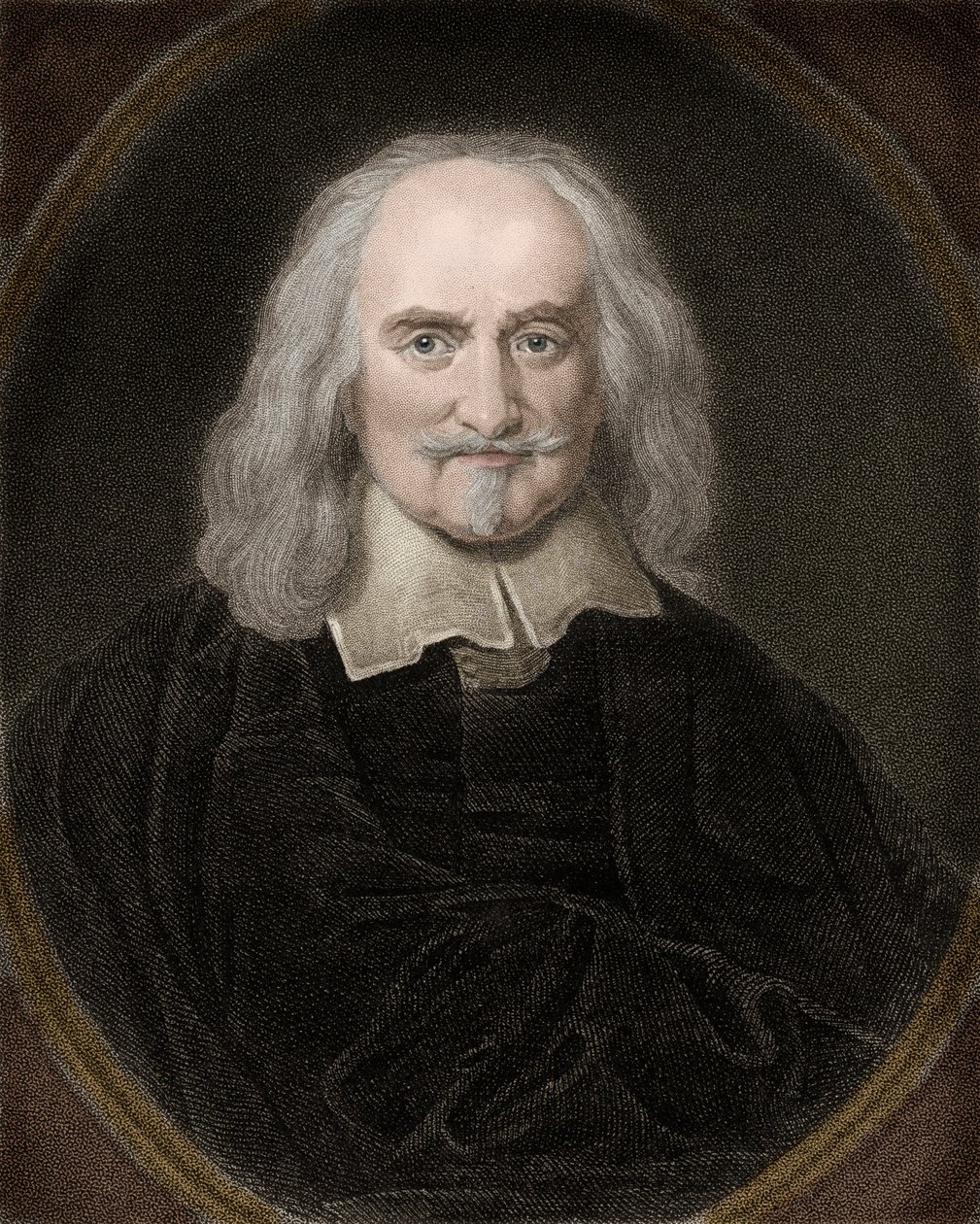 Porträtt av Thomas Hobbes (1588-1679) engelsk filosof - Thomas Hobbes 1588-1679 engelsk filosof och politisk teoretiker av Anonymous Anonymous