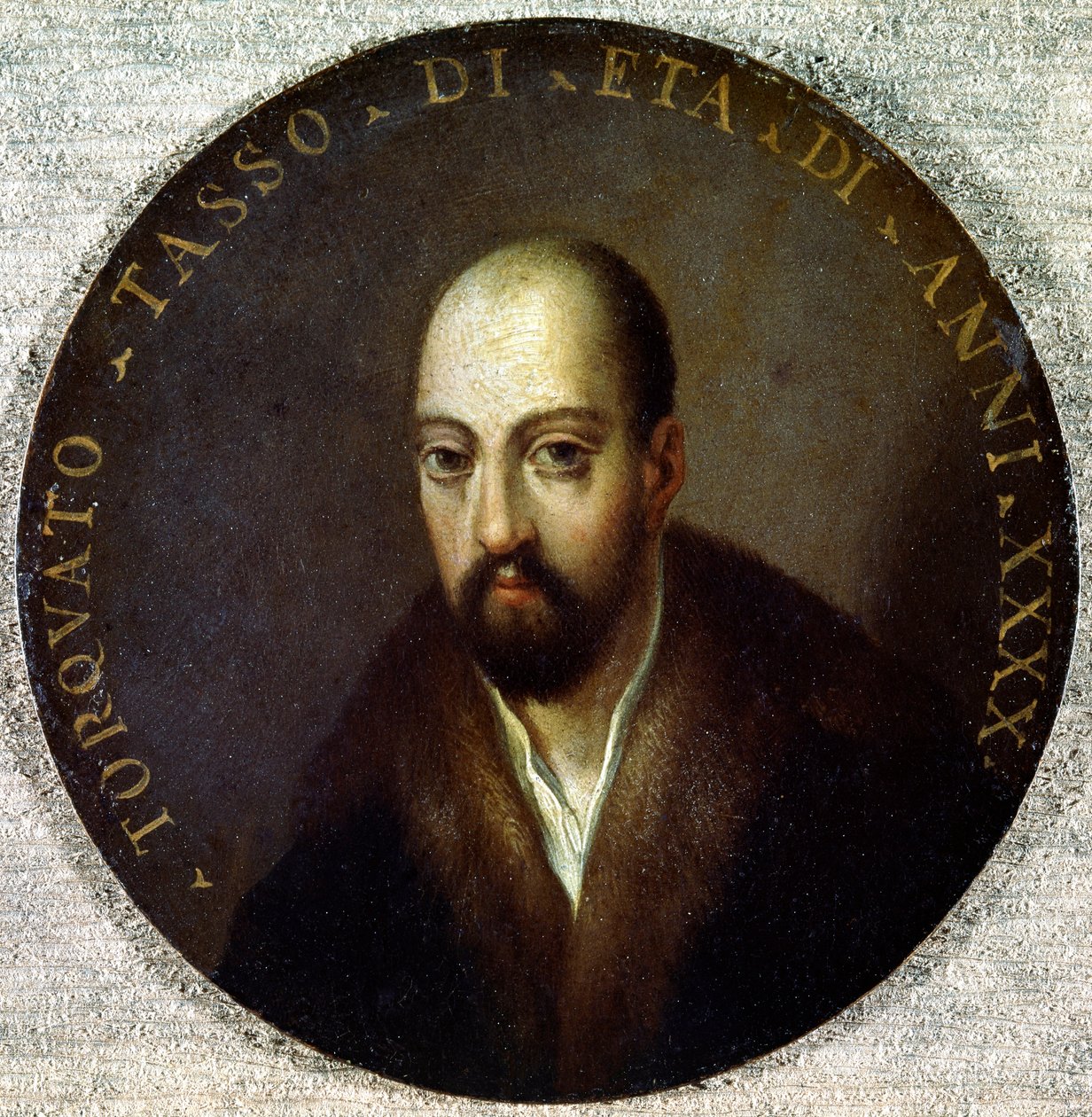 Porträtt av Torquato Tasso (olja på koppar) av Anonymous Anonymous