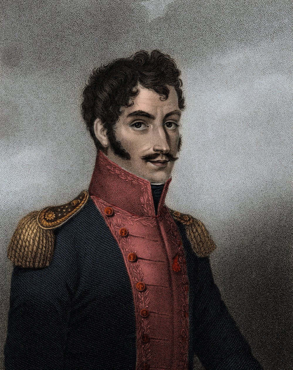 Porträtt av den venezuelanske politikern och militären Simon Bolivar (1783-1830) president i Colombia och Peru av Anonymous Anonymous