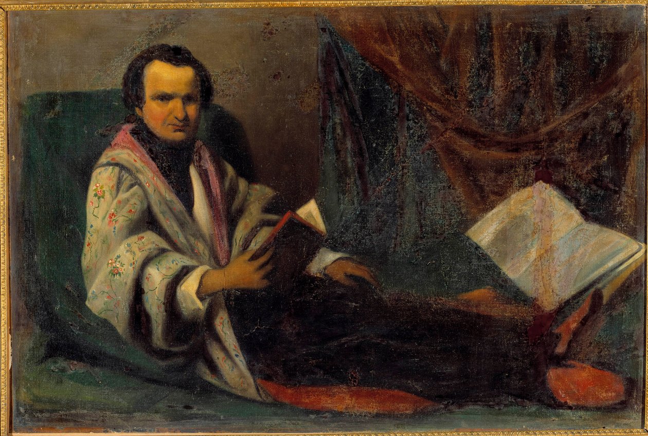 Porträtt av Victor Hugo (1802-1885) Anonym målning. 1800-talet. Sol 0,66x0,98 m av Anonymous Anonymous