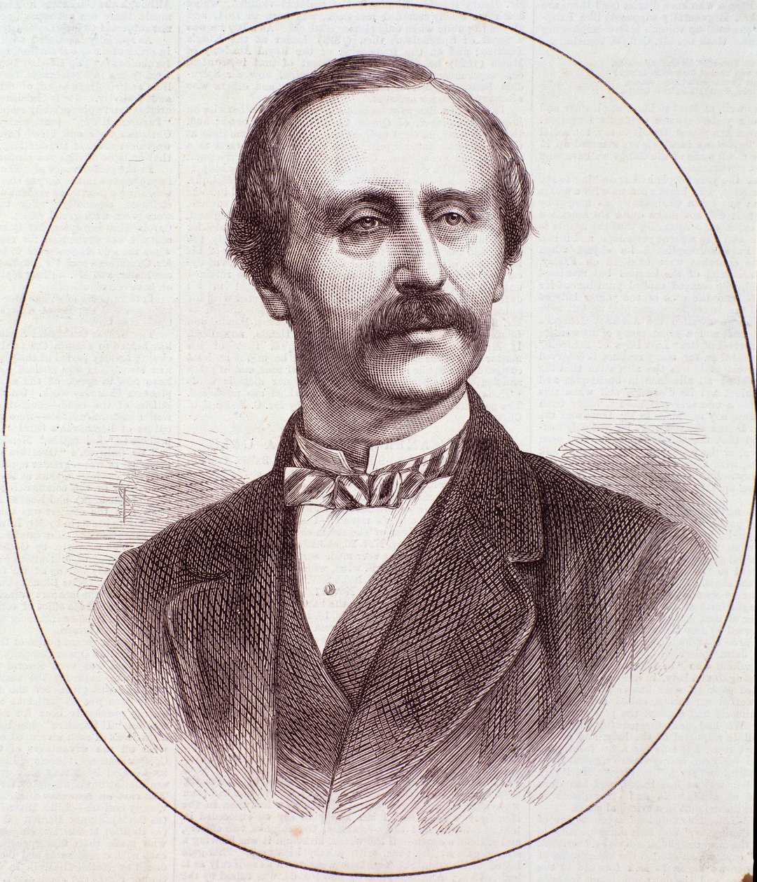 Porträtt av den engelske violinisten Henry Gamble Blagrove (gravyr av Anonymous Anonymous