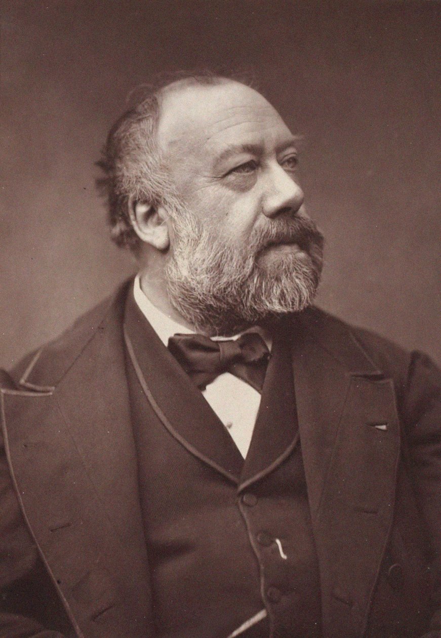 Porträtt av låtskrivaren Gustave Nadaud (1820-1893), Anonym. Albumin foto. Privat samling av Anonymous Anonymous