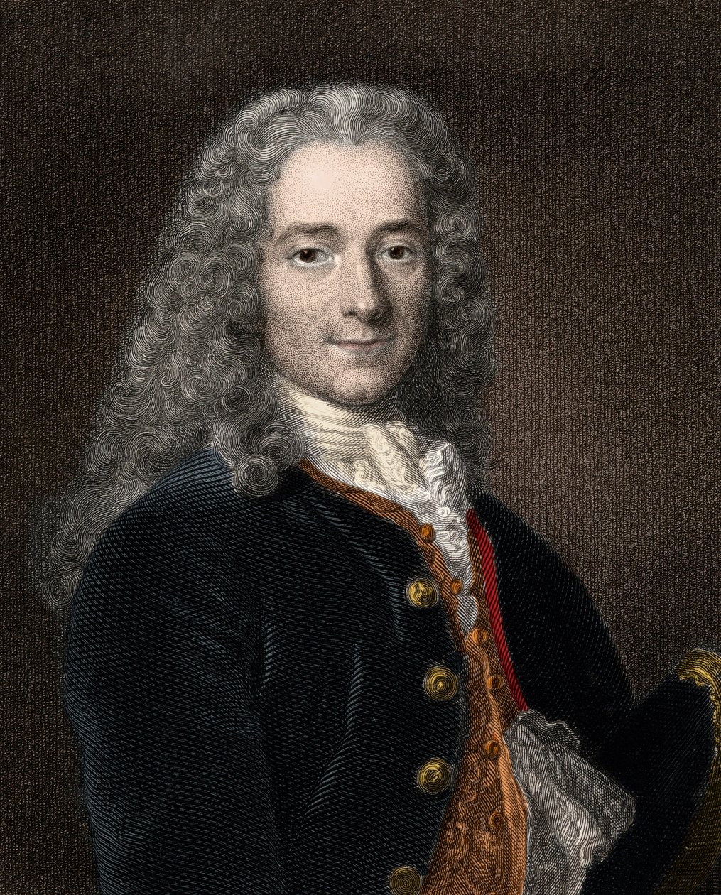 Porträtt av den franske författaren och filosofen Francois-Marie Arouet dit Voltaire (1694-1778) av Anonymous Anonymous