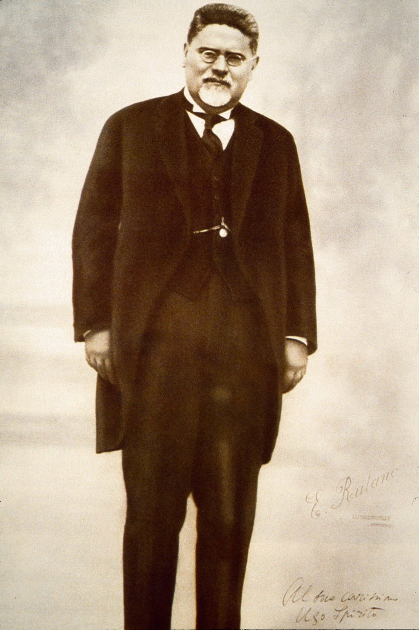 Porträtt av den italienske filosofen Giovanni Gentile (s/v foto) av Anonymous Anonymous