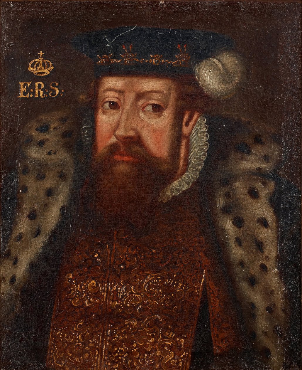 Porträtt av kung Erik XIV av Sverige (1533-1577) - Anonym - um 1700 - Olja på duk - Privat samling av Anonymous Anonymous