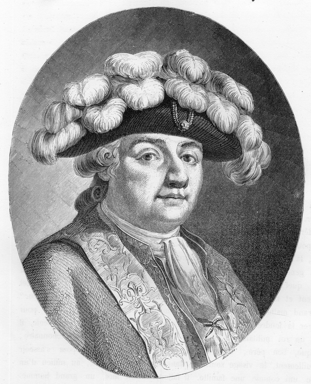 Porträtt av kungen av Frankrike Ludvig XVI (1754-1793) - Gravyr från 1863 i "Le Livre Rouge - Histoire De L