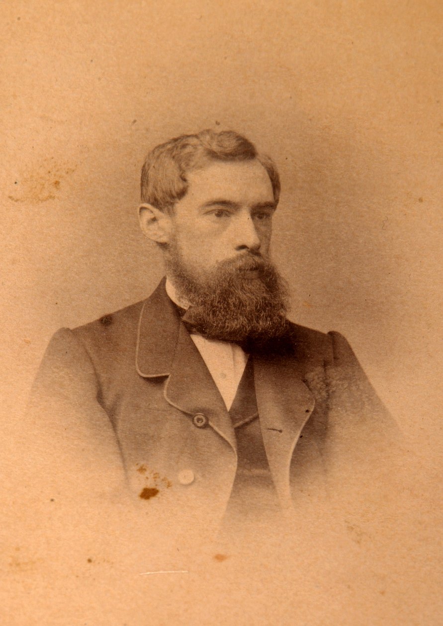 Porträtt av samlaren, beskyddaren och grundaren av galleriet Pavel Mikhailovich Tretyakov (Pavel Mikhailovitch Tretiakov) (1832-1898). Albumin foto av Anonymous Anonymous