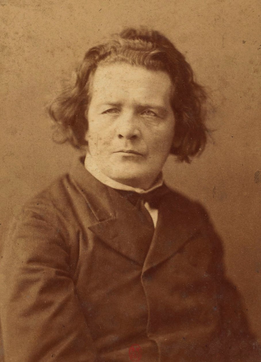 Porträtt av tonsättaren Anton Rubinstein (1829-1894), Anonym . Albumin foto. Privat samling av Anonymous Anonymous