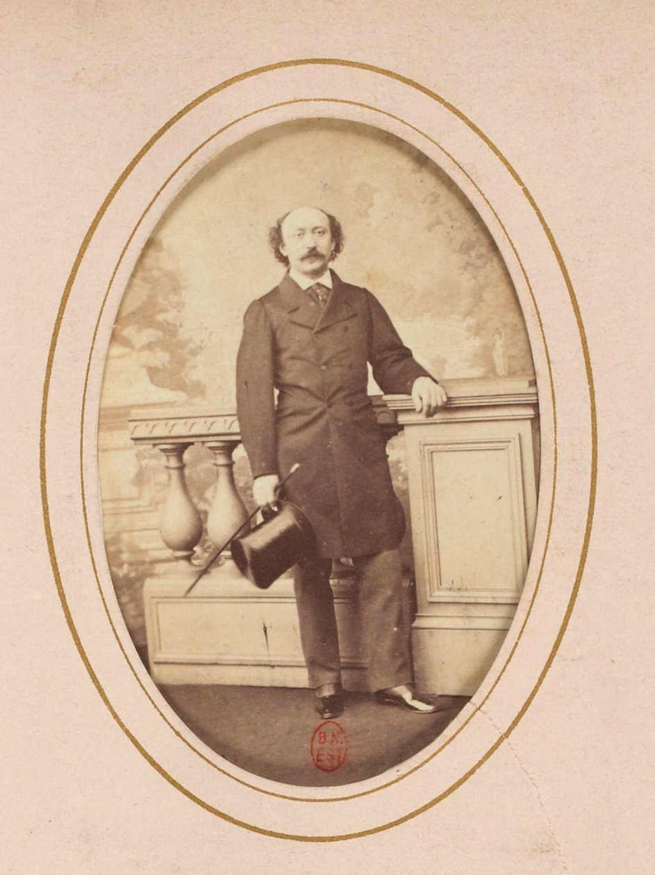 Porträtt av kompositören Luigi Arditi (1822-1903), Anonym . Albumin foto. Privat samling av Anonymous Anonymous