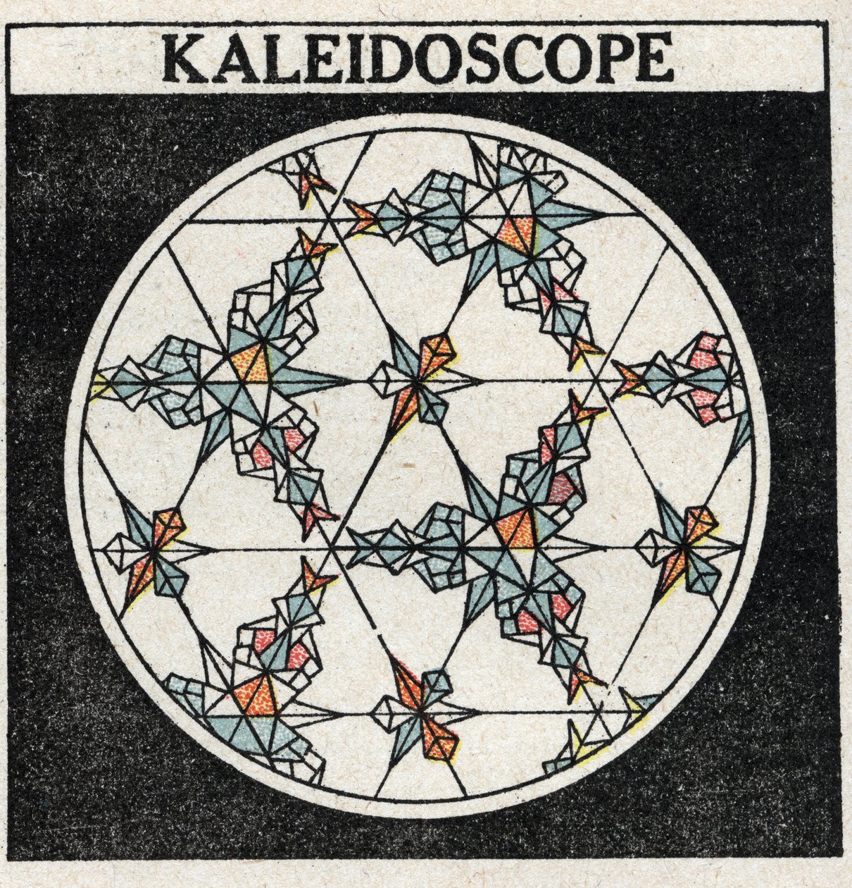Reflektion av ljus: ett kalejdoskop. Anonym illustration från 1925. Privat samling. av Anonymous Anonymous