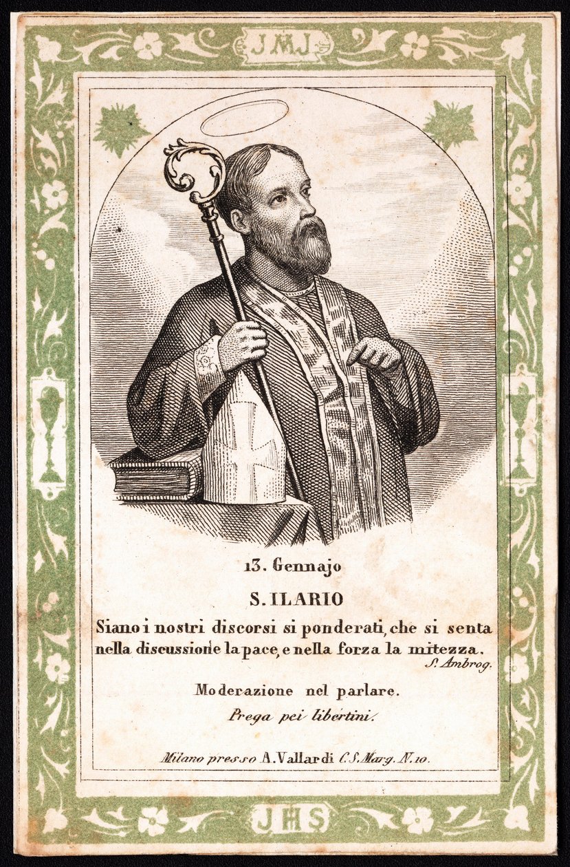 Representation av Saint Hilaire Pious bild. Vykort. Början av 1900-talet. Privat samling av Anonymous Anonymous