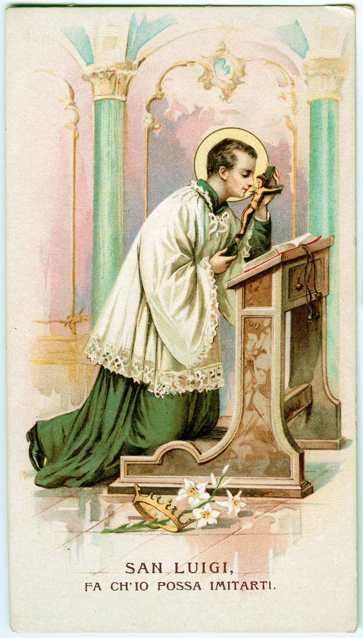 Sankt Aloysius Gonzaga (gravyr av Anonymous Anonymous