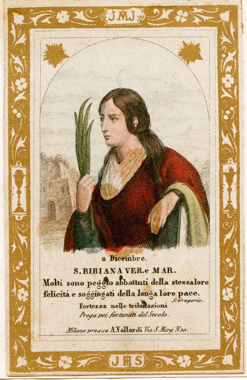 Saint Bibiana (gravyr av Anonymous Anonymous