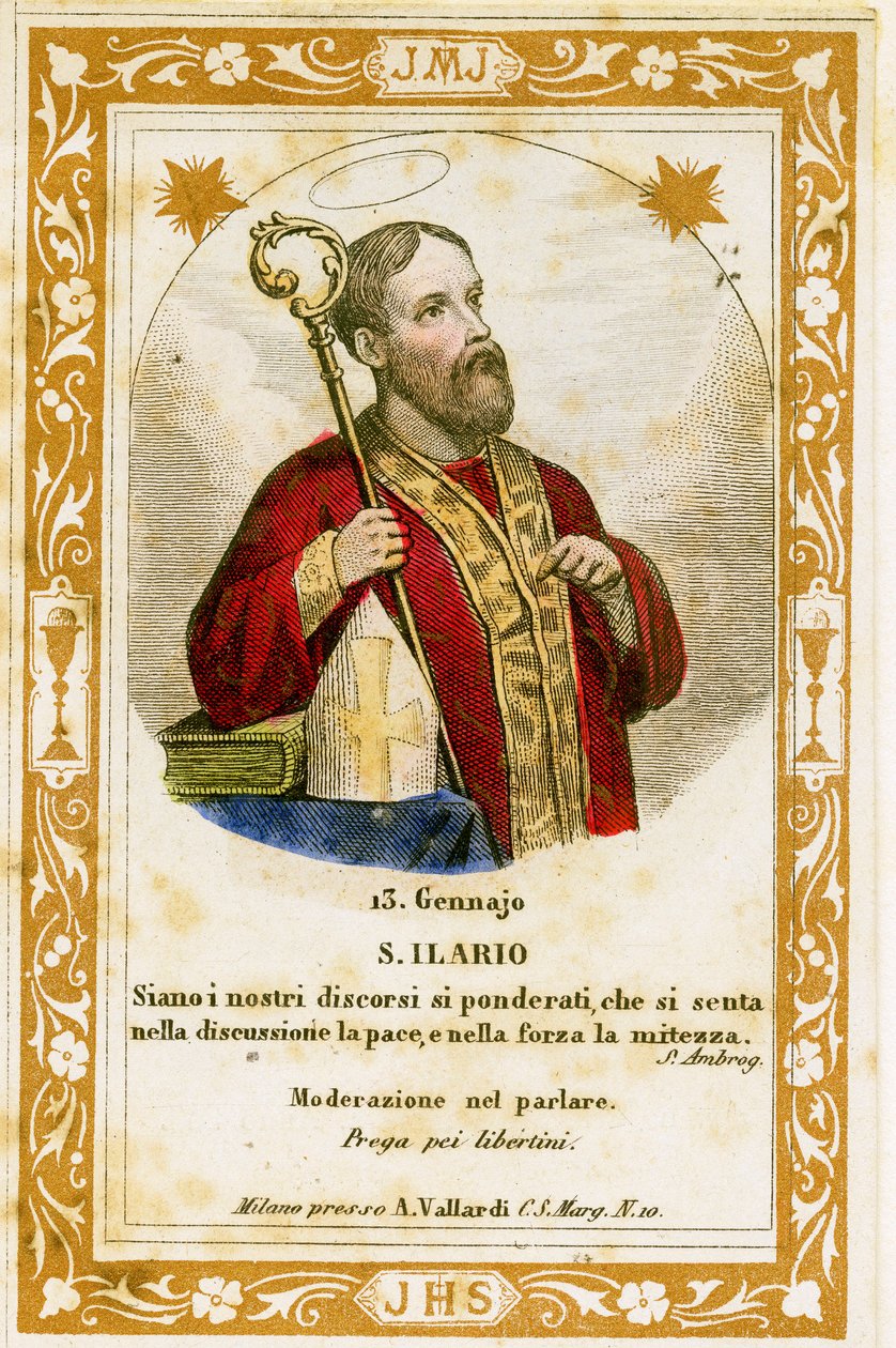 Saint Hilary av Poitiers (gravyr av Anonymous Anonymous