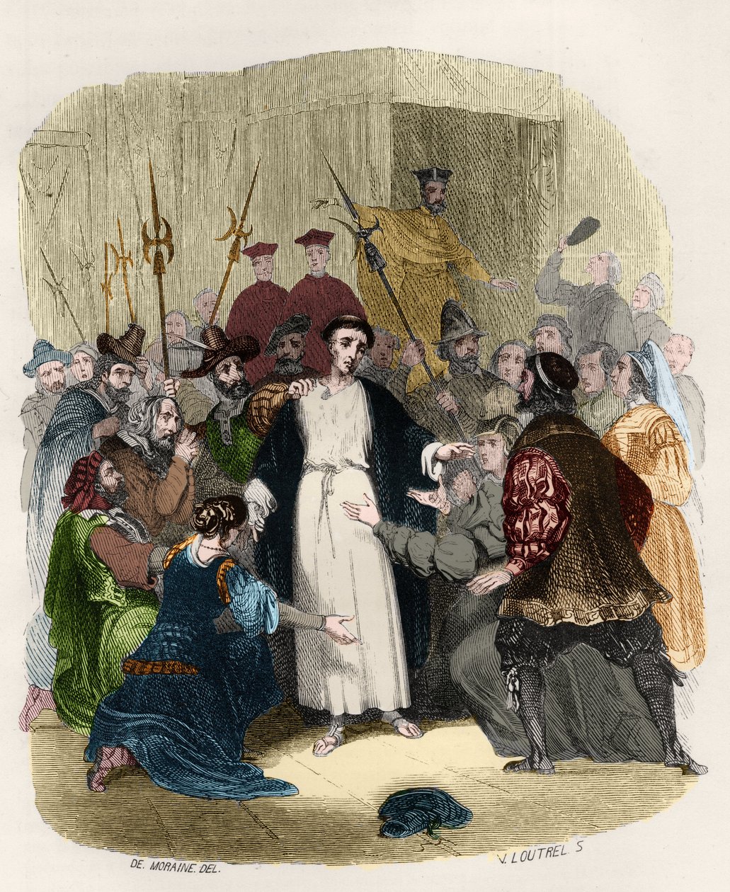 Sankt Johannes av Avila (Salige Johannes av Avila) (1499-1569) anklagad för kätteri av inkvisitionen på 1500-talet. Illustration i "" Mysteres of the Inquisition and Other Secret Societies of Spain"" Av Victor de Fereal, Suberwick, Manuel Galo de Cuendias. av Anonymous Anonymous