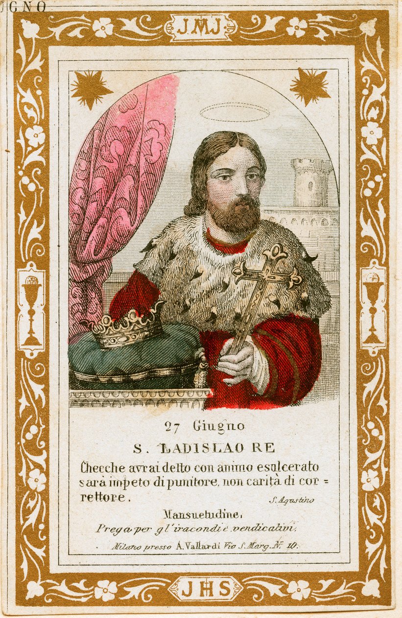 Saint Ladislaus I av Ungern (gravyr av Anonymous Anonymous