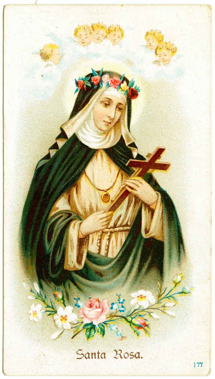 Saint Rose of Lima (gravyr av Anonymous Anonymous