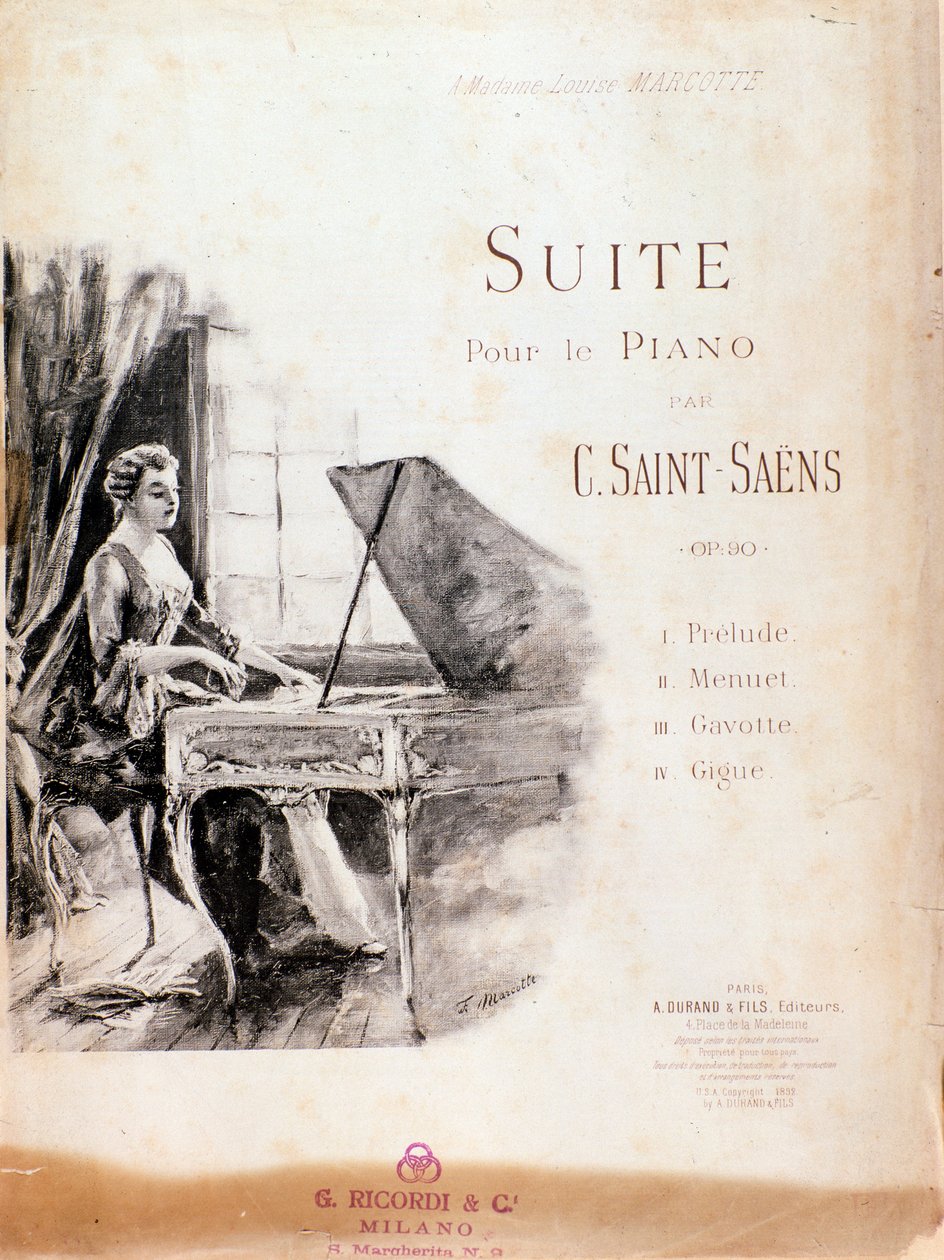 Noter till svit för piano (Opus 90) av Camille Saint-Saens av Anonymous Anonymous