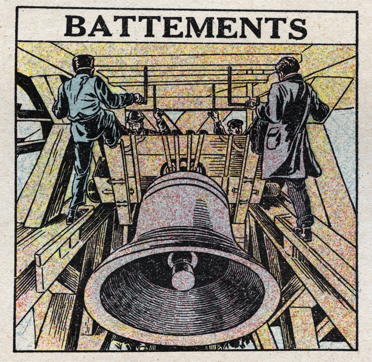 Ljudenergi: interferens av ljud som observeras när du lyssnar på takten från en humla. Anonym illustration från 1925. Privat samling. av Anonymous Anonymous