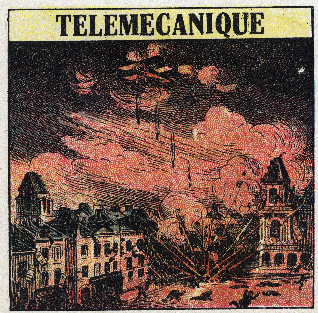 T.S.F.: telemekanik, konsten att kontrollera avstånd med hjälp av elektromagnetiska vågor. Anonym illustration från 1925. Privat samling. av Anonymous Anonymous