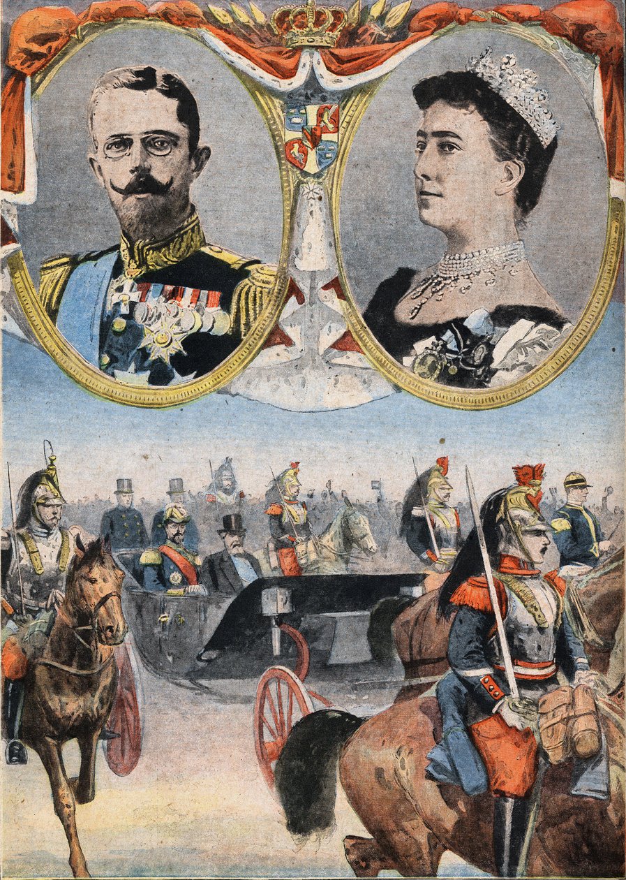 De hetaste av Frankrike: kung Gustav V (1858-1950) och drottning av mocka Victoria (Viktoria de Bade) av Anonymous Anonymous