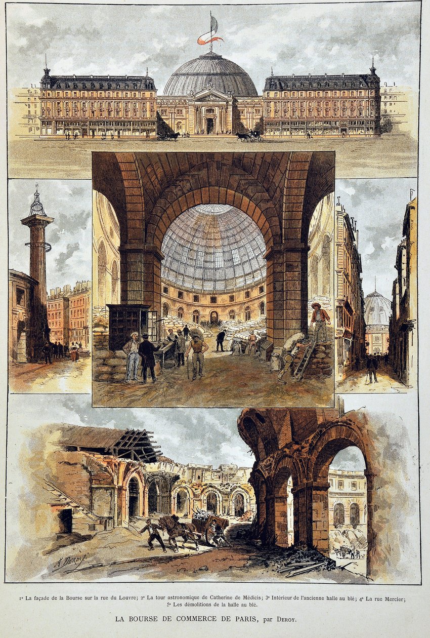 Parisbörsen av Deroy, gravyr från 1887 i "" Paris-Illustrous Newspaper Weekly"". av Anonymous Anonymous