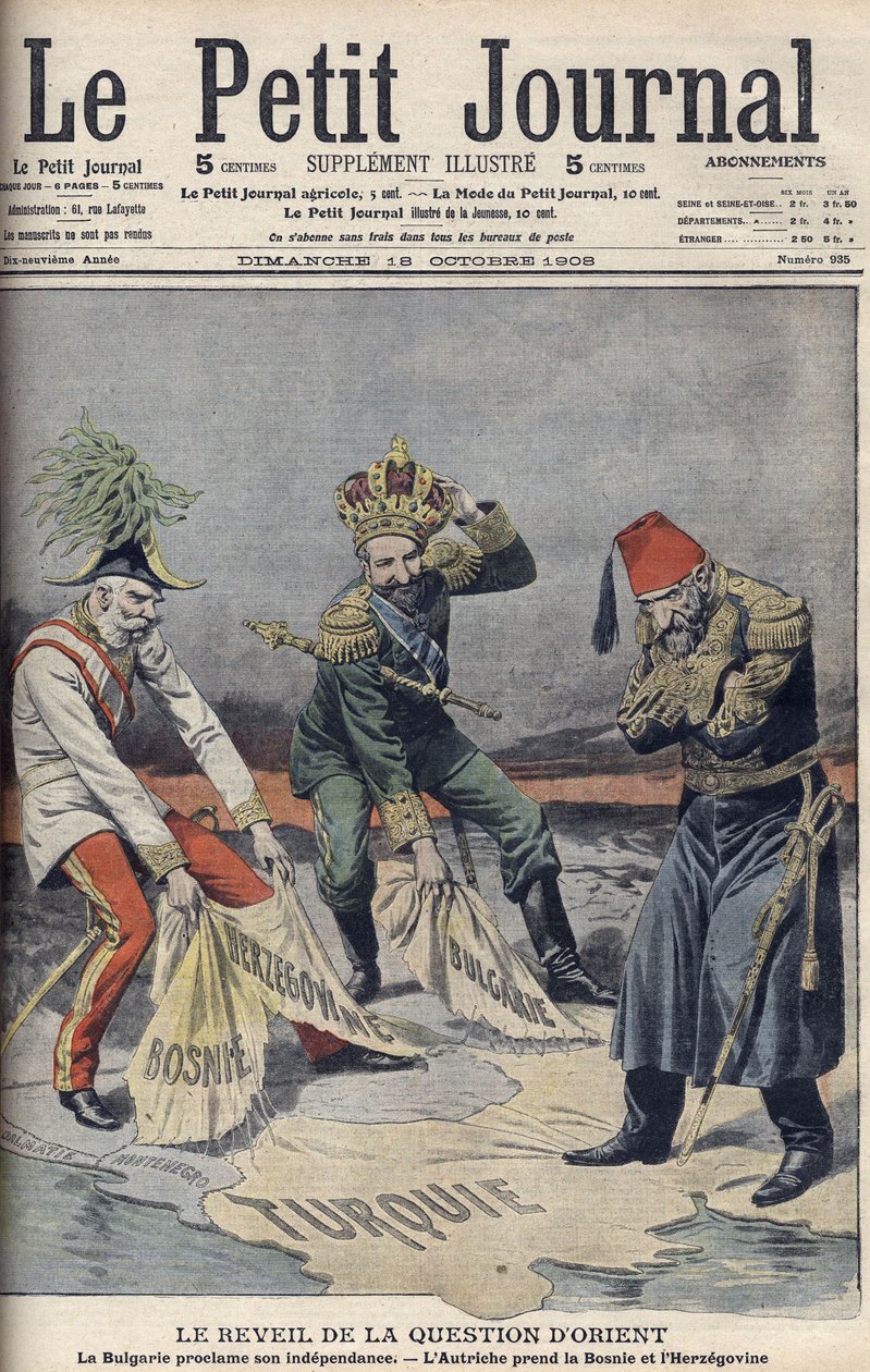 The Resurgence of the matter of orientaliska länder och Balkan, omslagsillustration från "Le Petit Journal" av Anonymous Anonymous