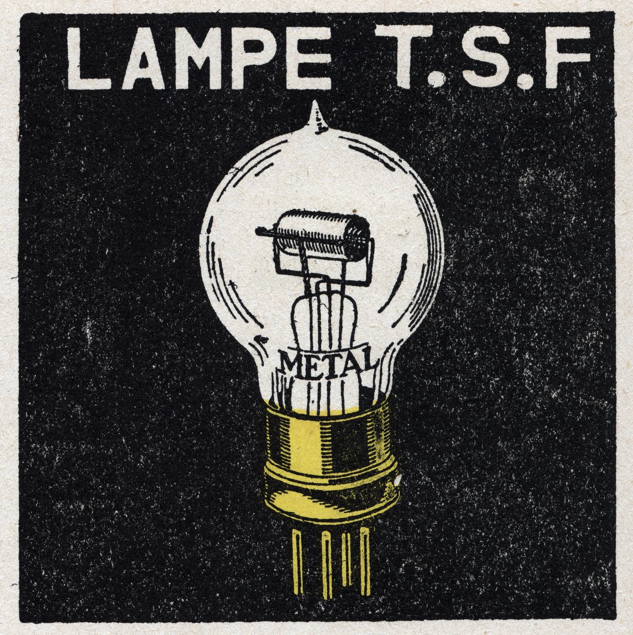 T.S.F.: T.S.F. lampa Anonym illustration av 1925. Privat samling. av Anonymous Anonymous
