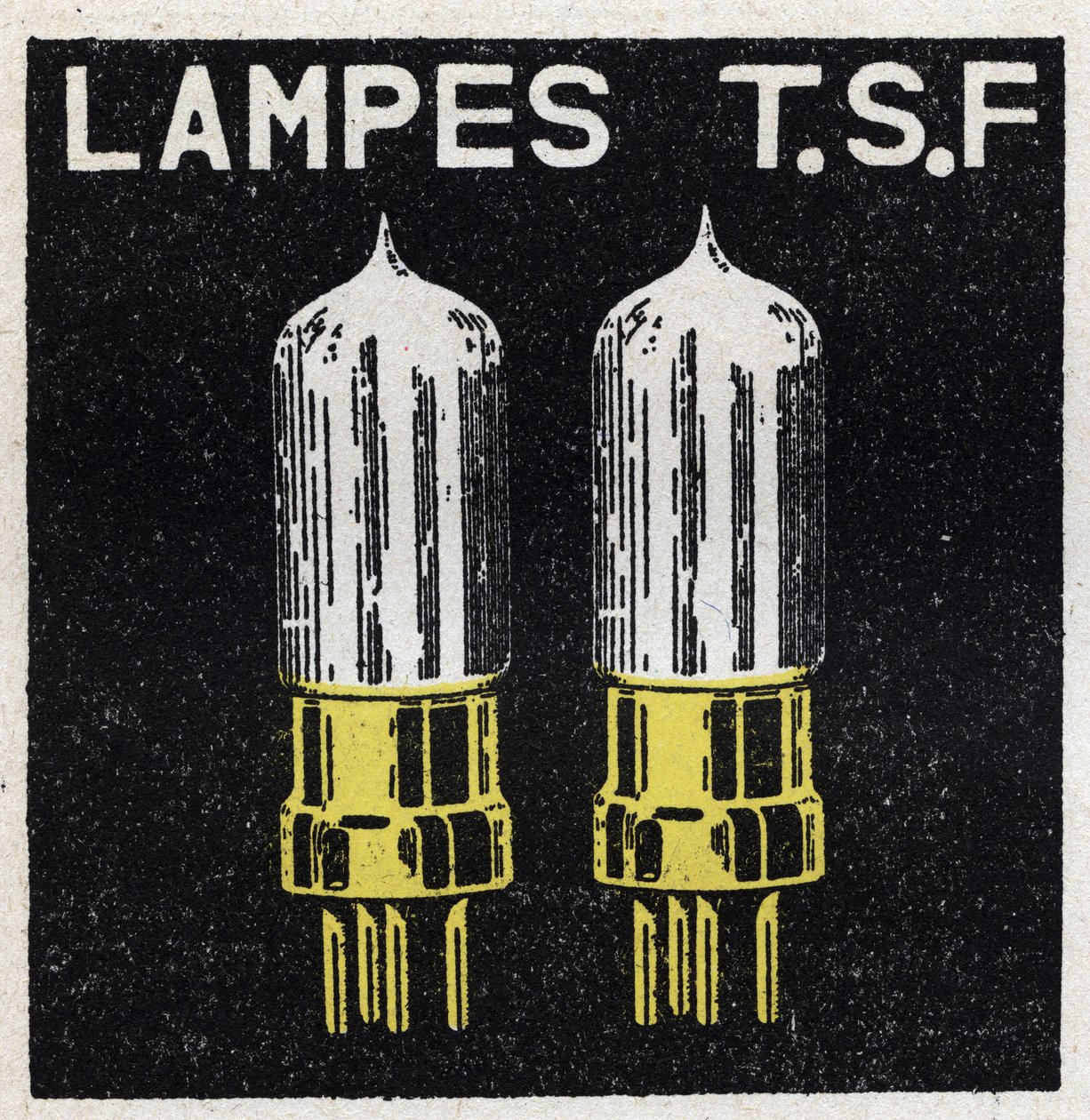 T.S.F.: lampor T.S.F. Anonym illustration av 1925. Privat samling. av Anonymous Anonymous