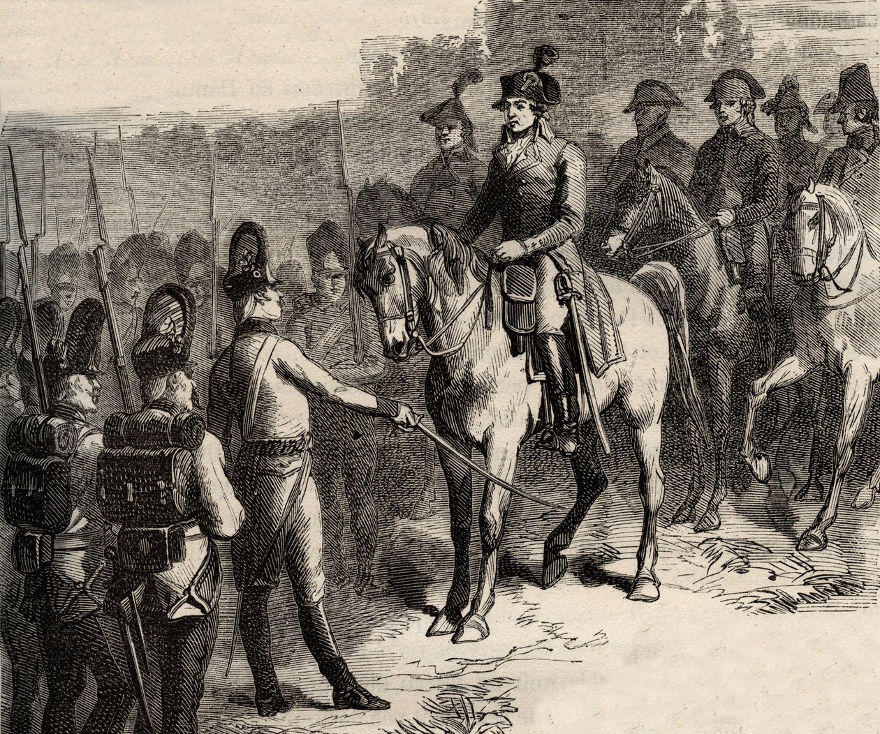 Gripandet av Lafayette (Gilbert du Motier, Marquis de La Fayette av Anonymous Anonymous