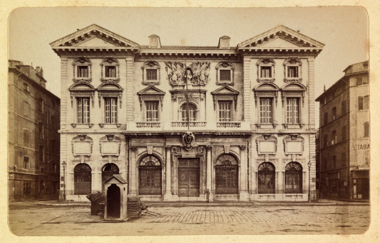 Staden Marseille och dess omgivningar runt 1885 -1890: Rådhuset, Privat samling av Anonymous Anonymous