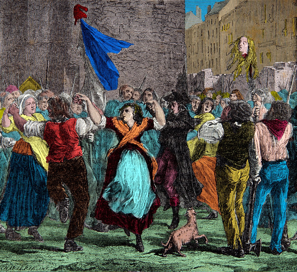 Huvudet för prinsessan av Lamballe (Marie Therese Louise de Savoie Carignan av Anonymous Anonymous