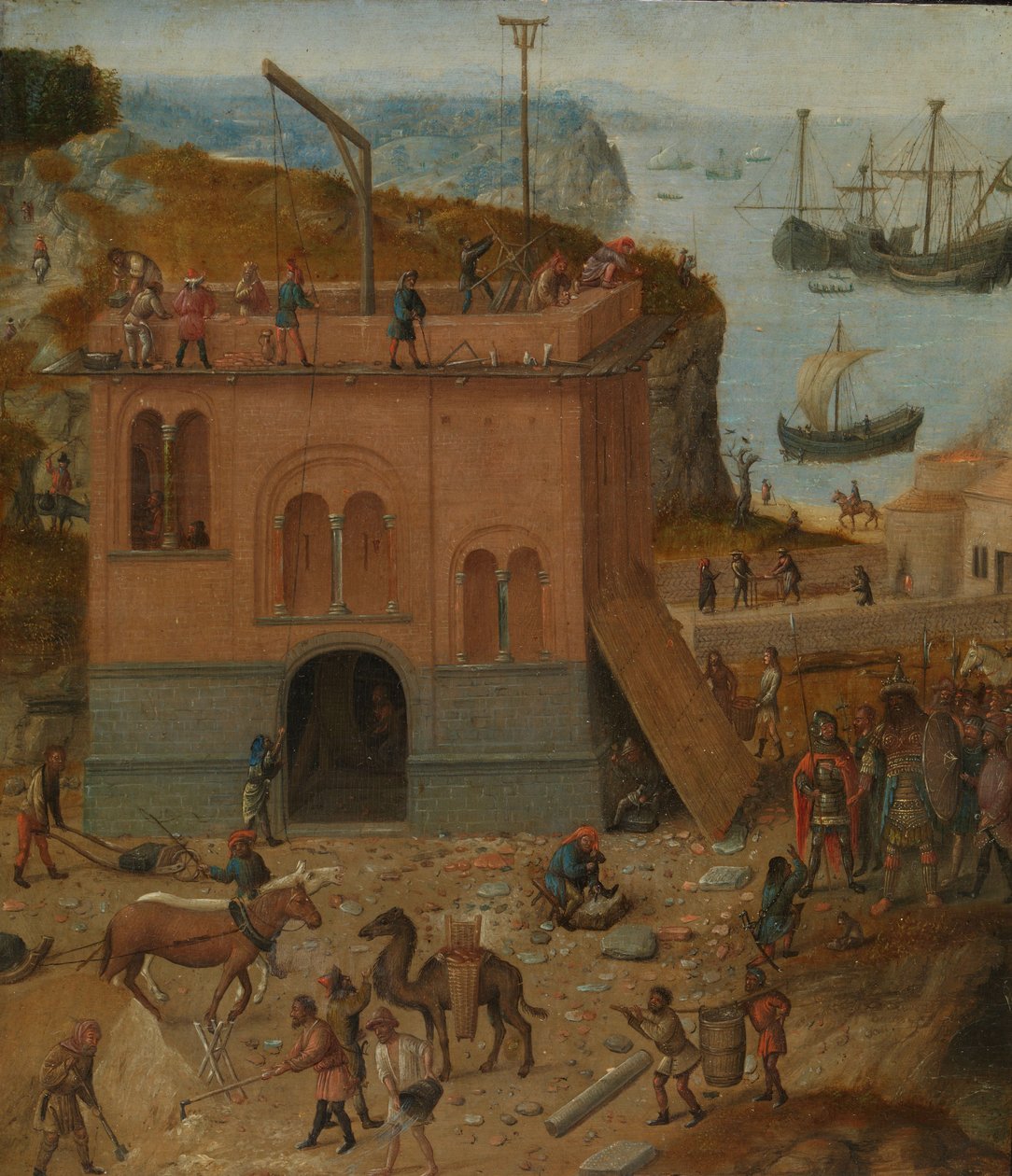 Babels torn, ca 1490 (olja på panel) av Anonymous Anonymous