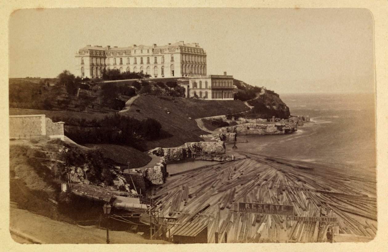 Staden Marseille och dess omgivningar runt 1885 -1890: Le chateau du Pharo, Privat samling av Anonymous Anonymous