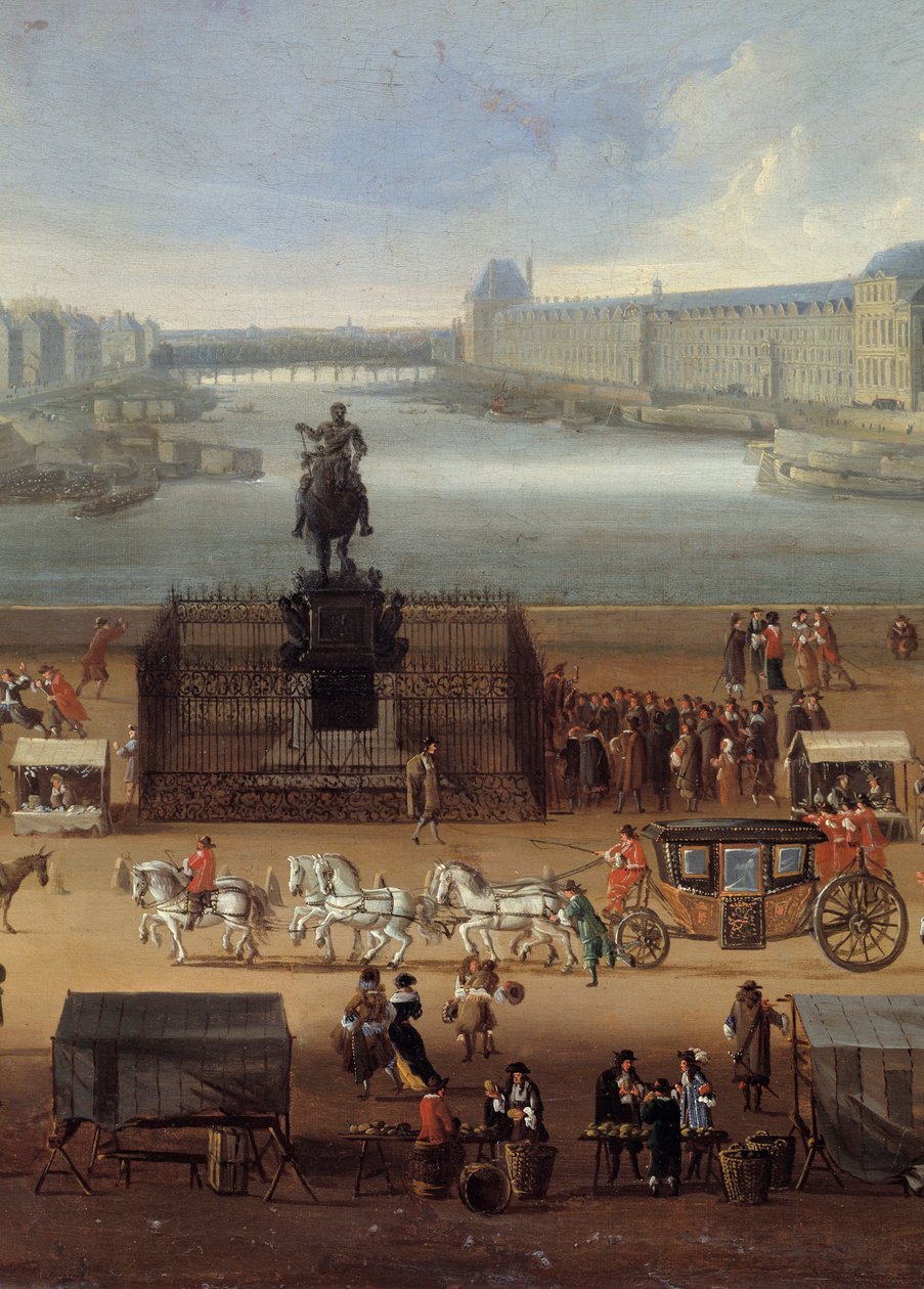 Trafik på Pont Neuf i Paris på 1600-talet Detalj. Anonym målning. Paris, Musée Carnavalet av Anonymous Anonymous