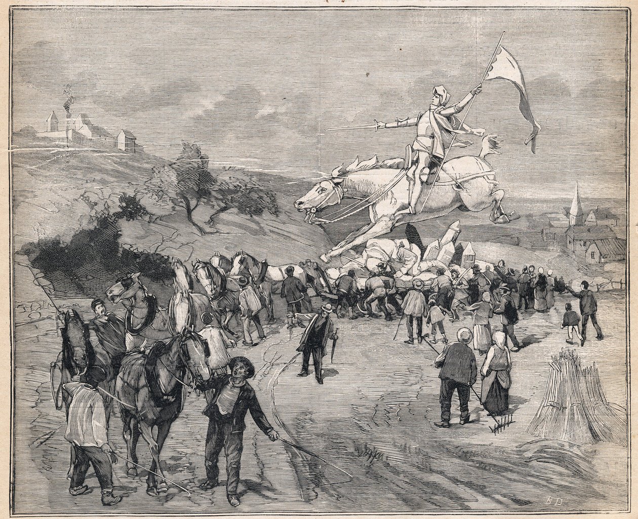 Transport av statyn av Jeanne d