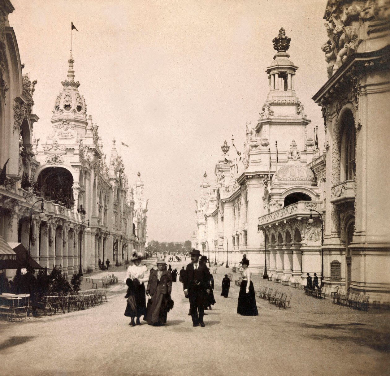 Universal Exposition of 1900 - Exposition Universelle de 1900 i Paris: Esplanade des Invalides - privat samling av Anonymous Anonymous
